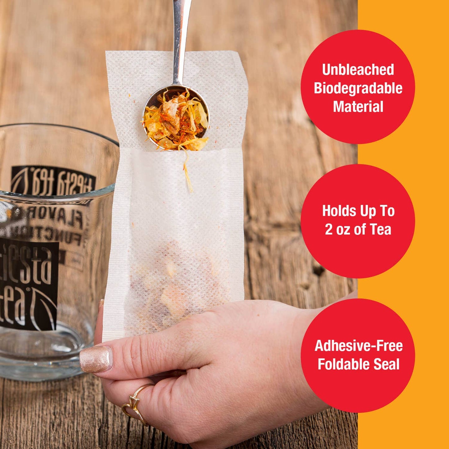 Tea Filters - Biodegradable Loose Leaf Tea Filters (6 Pack)