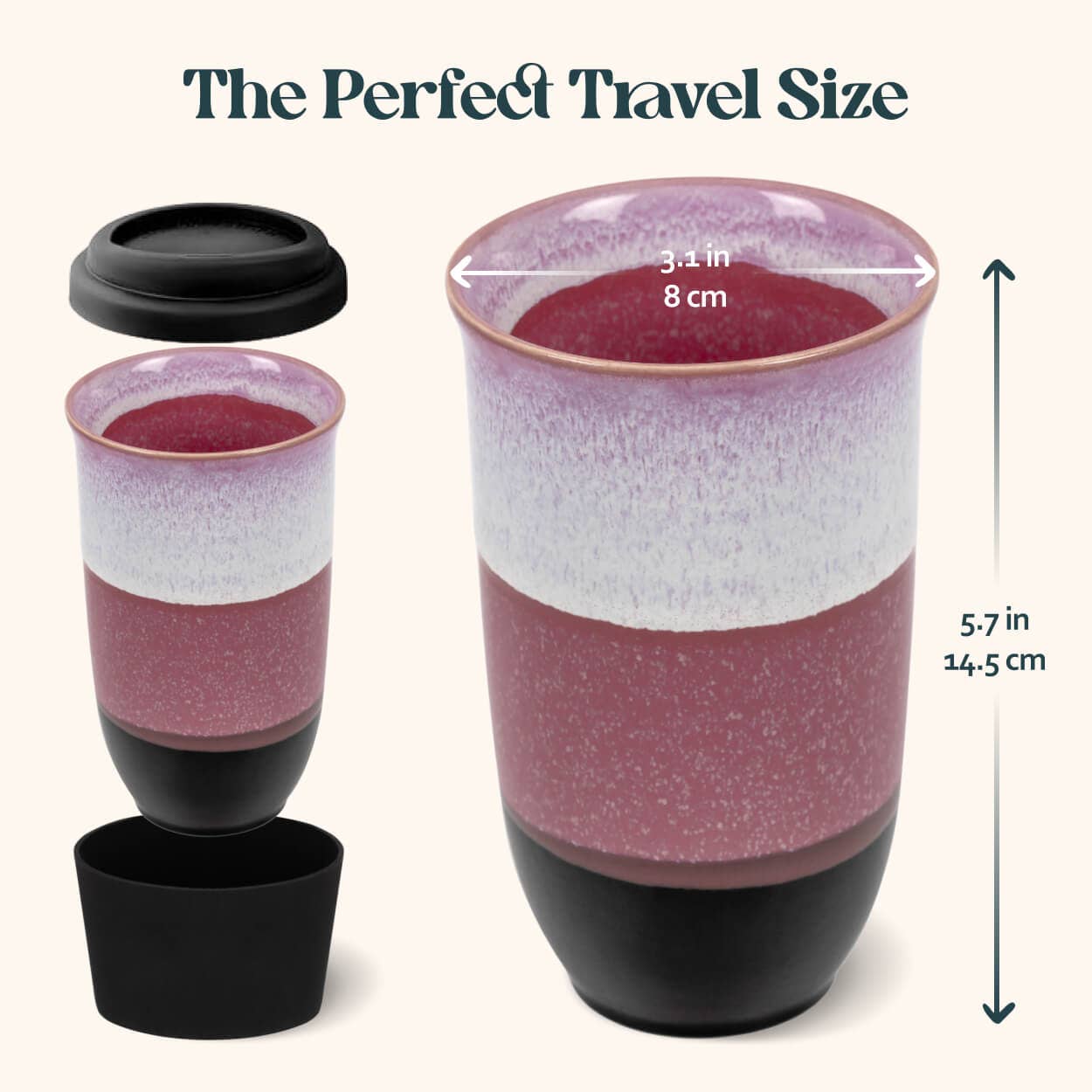 Eclipse 16oz Ceramic Travel Mug – Reusable with Lid