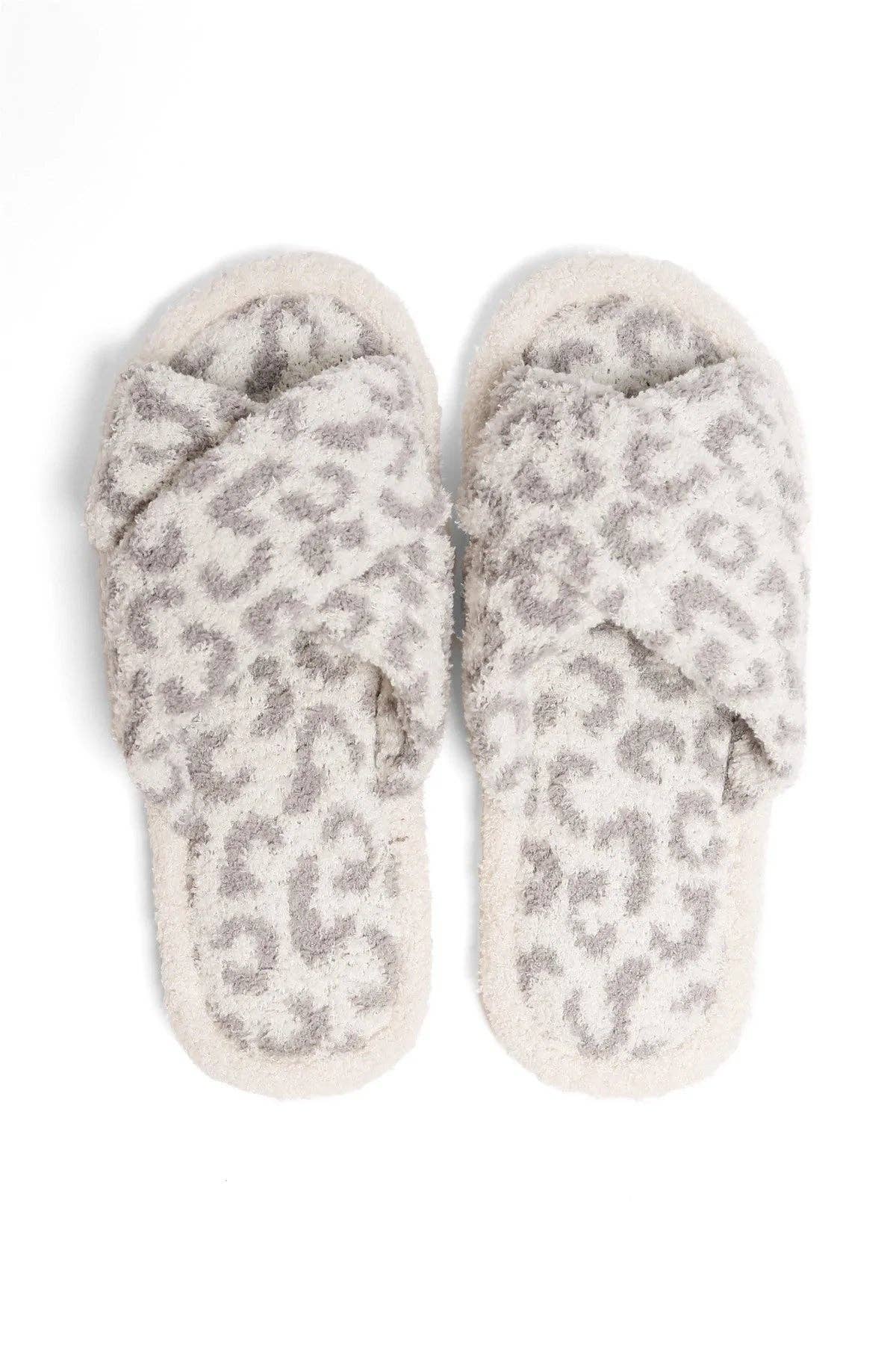 JCL2120 Leopard Super Lux Open-Toe Slipper