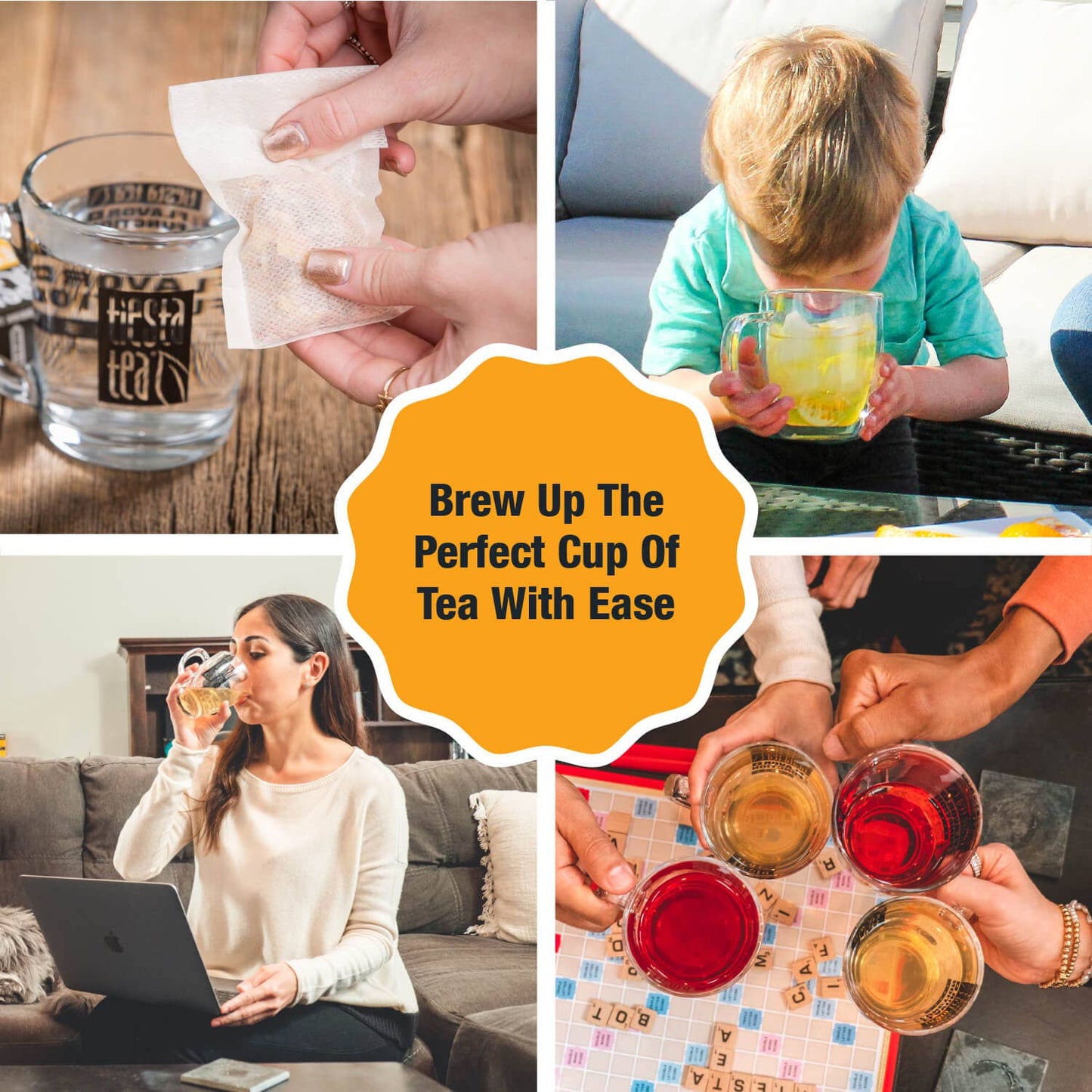 Tea Filters - Biodegradable Loose Leaf Tea Filters (6 Pack)