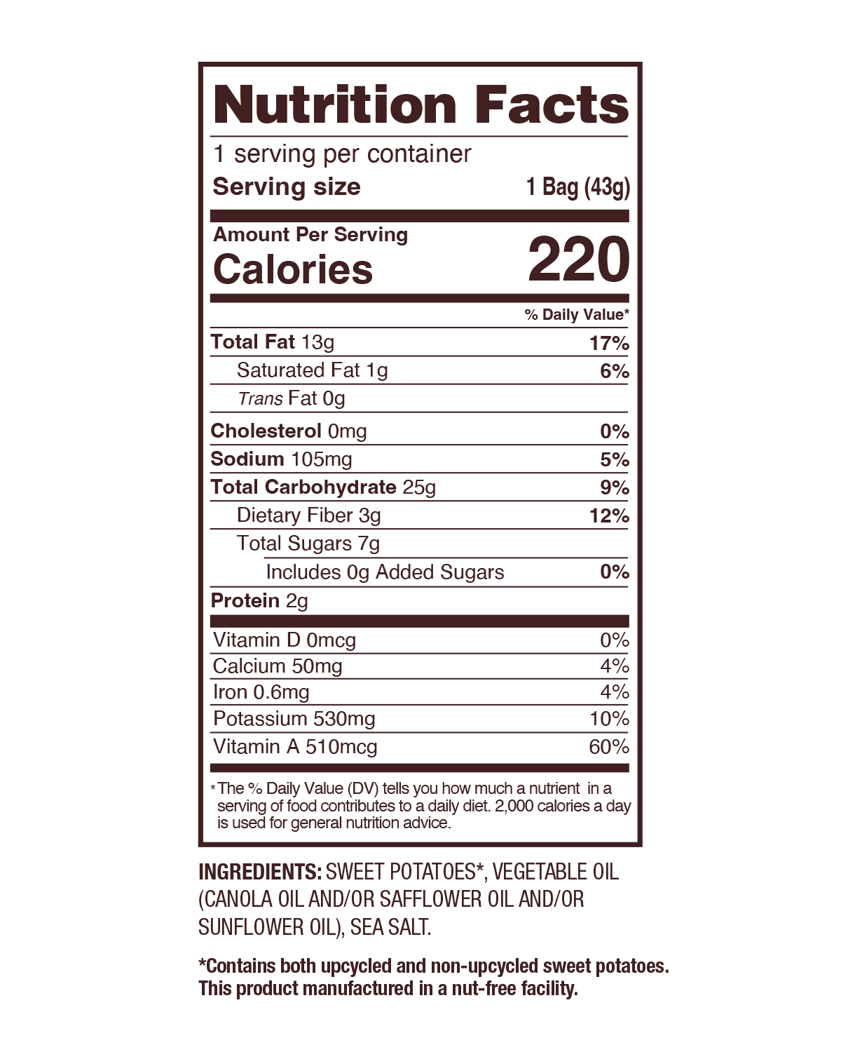 Uglies 1.5oz Sweets Kettle Cooked Sweet Potato Chips
