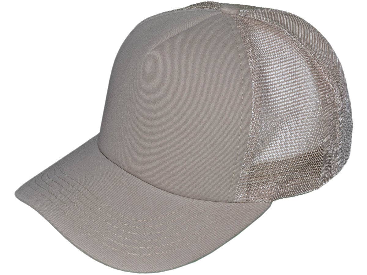 Blank 5 Panel Cotton Foam Trucker Hats - BK Caps Mid Profile
