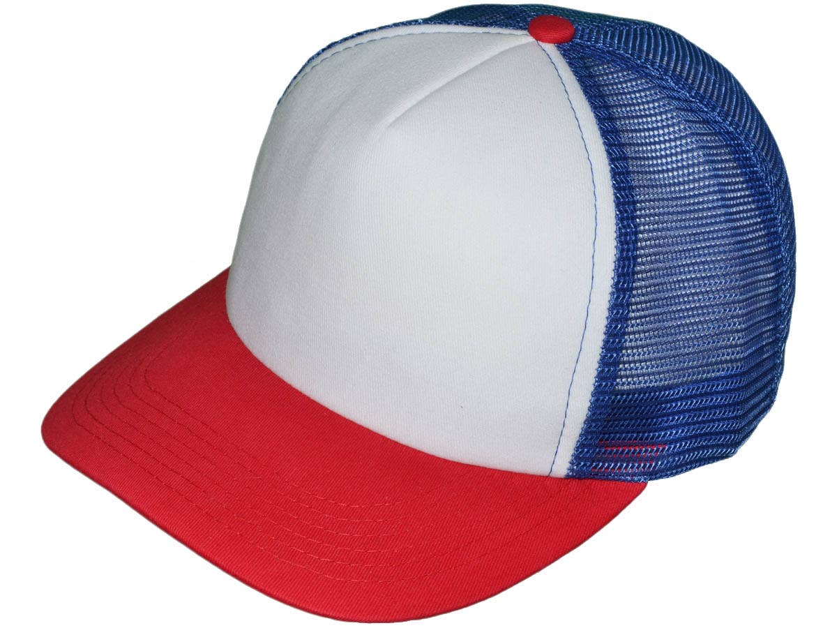 Blank 5 Panel Cotton Foam Trucker Hats - BK Caps Mid Profile