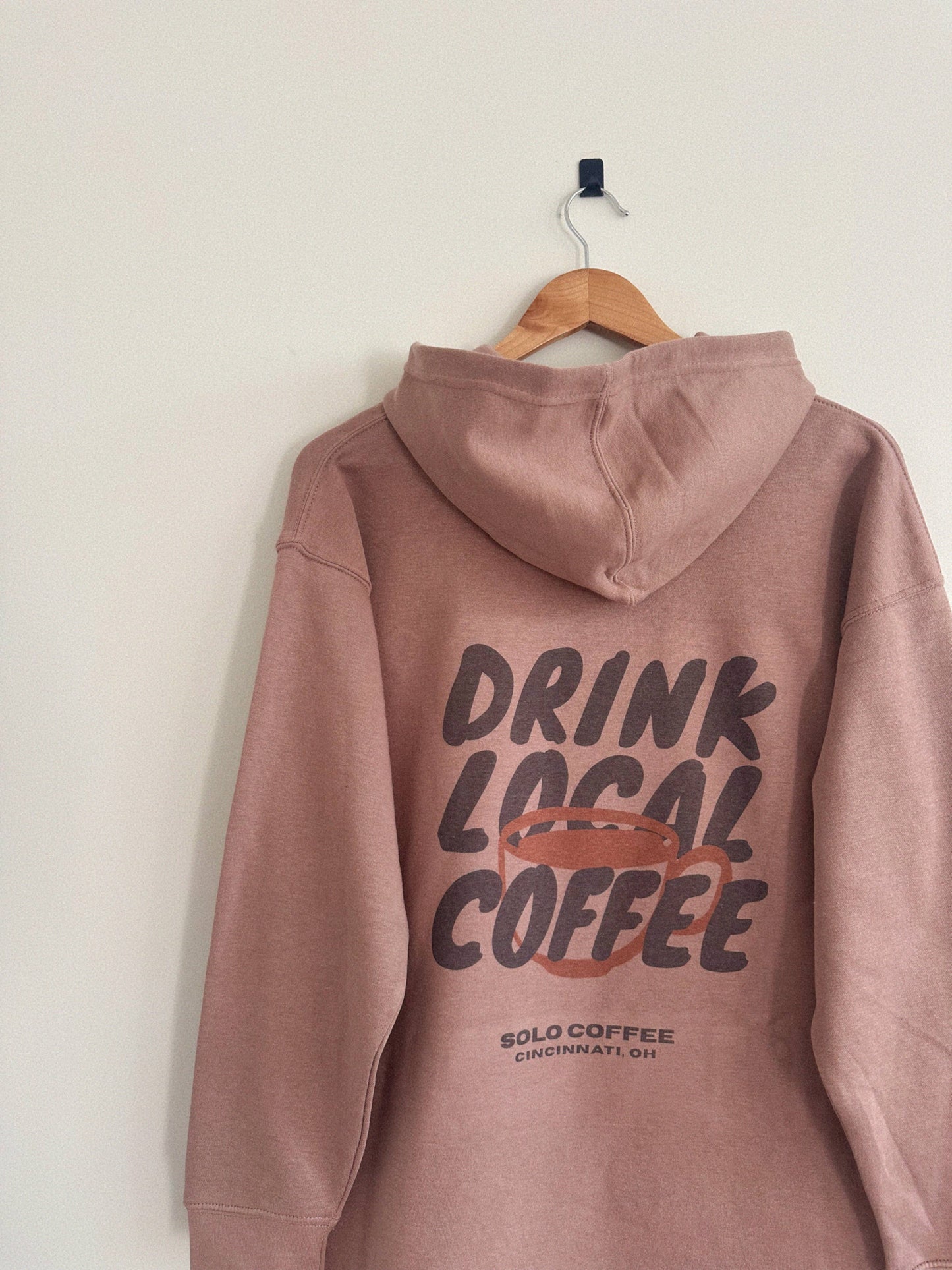 Drink Local Coffee Hoodie - Vineyard (Full Length)