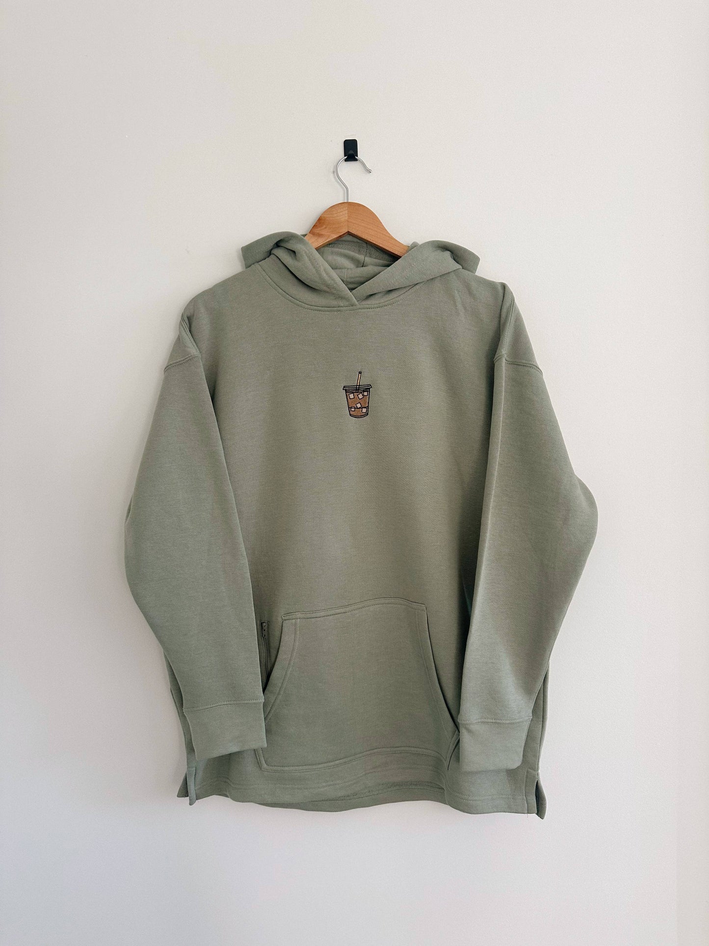 Drink Local Coffee Hoodie - Green Earth (Full Length)