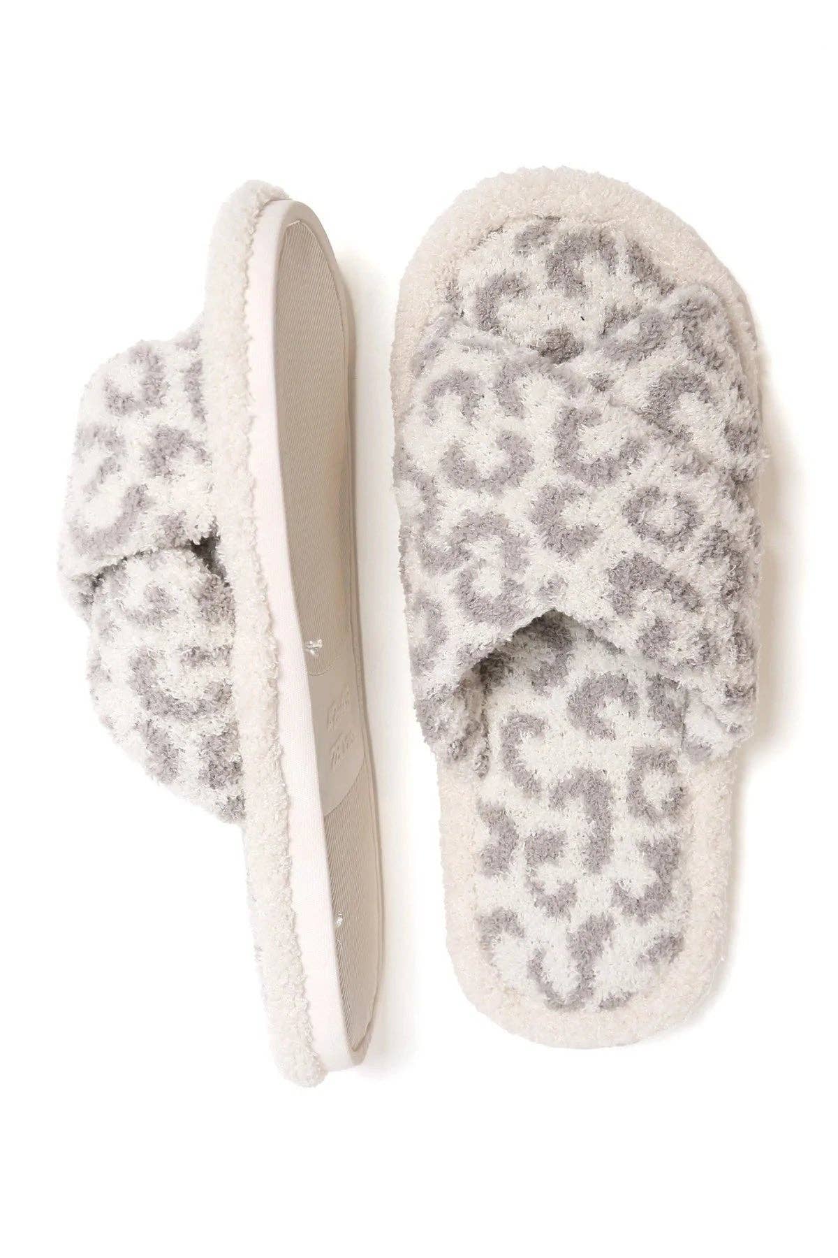 JCL2120 Leopard Super Lux Open-Toe Slipper