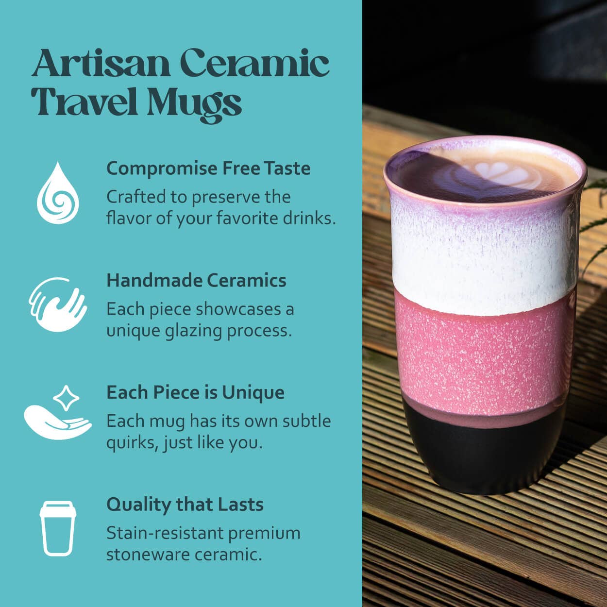 Eclipse 16oz Ceramic Travel Mug – Reusable with Lid