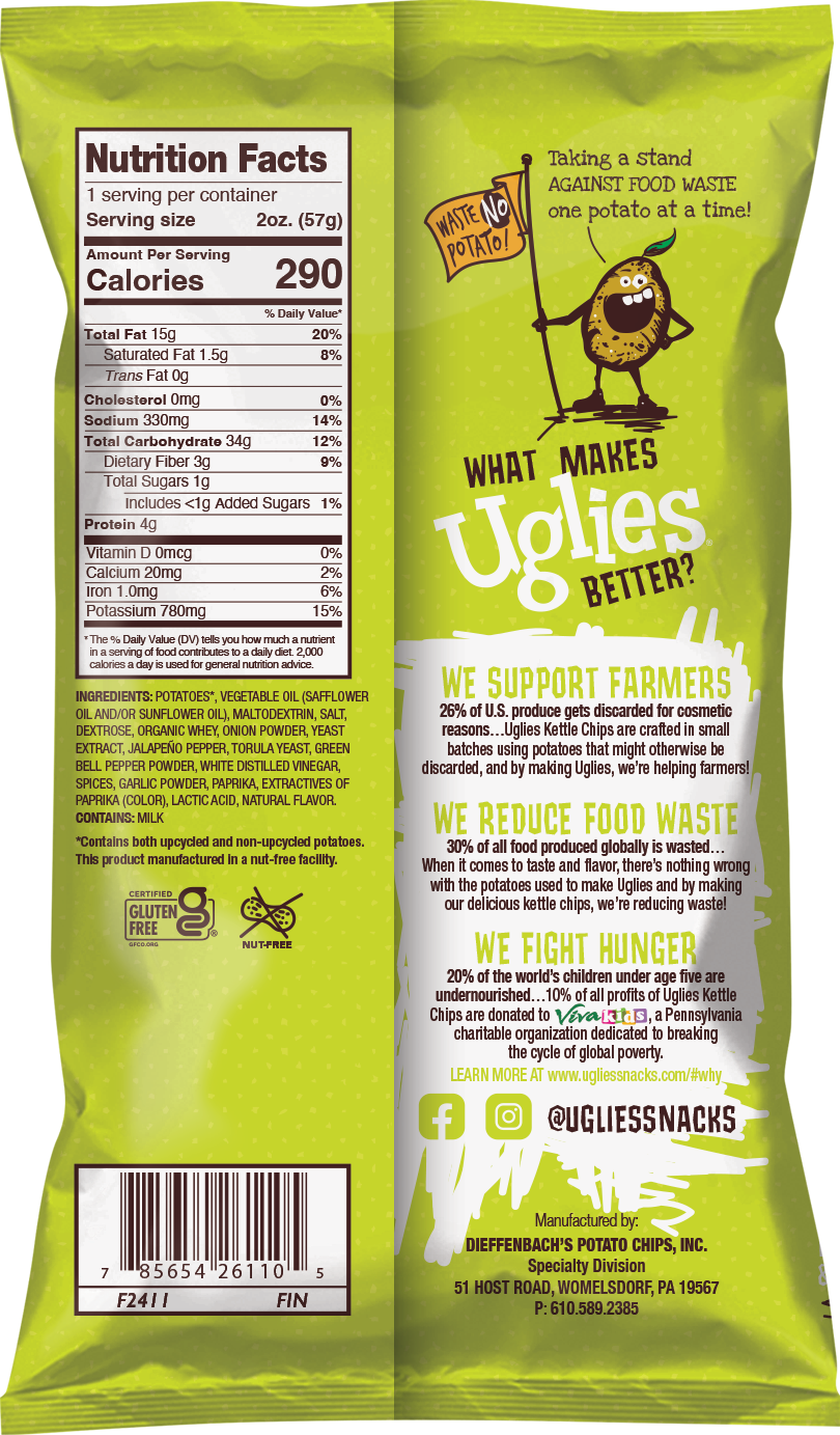 Uglies 2oz Jalapeno Kettle Cooked Potato Chips