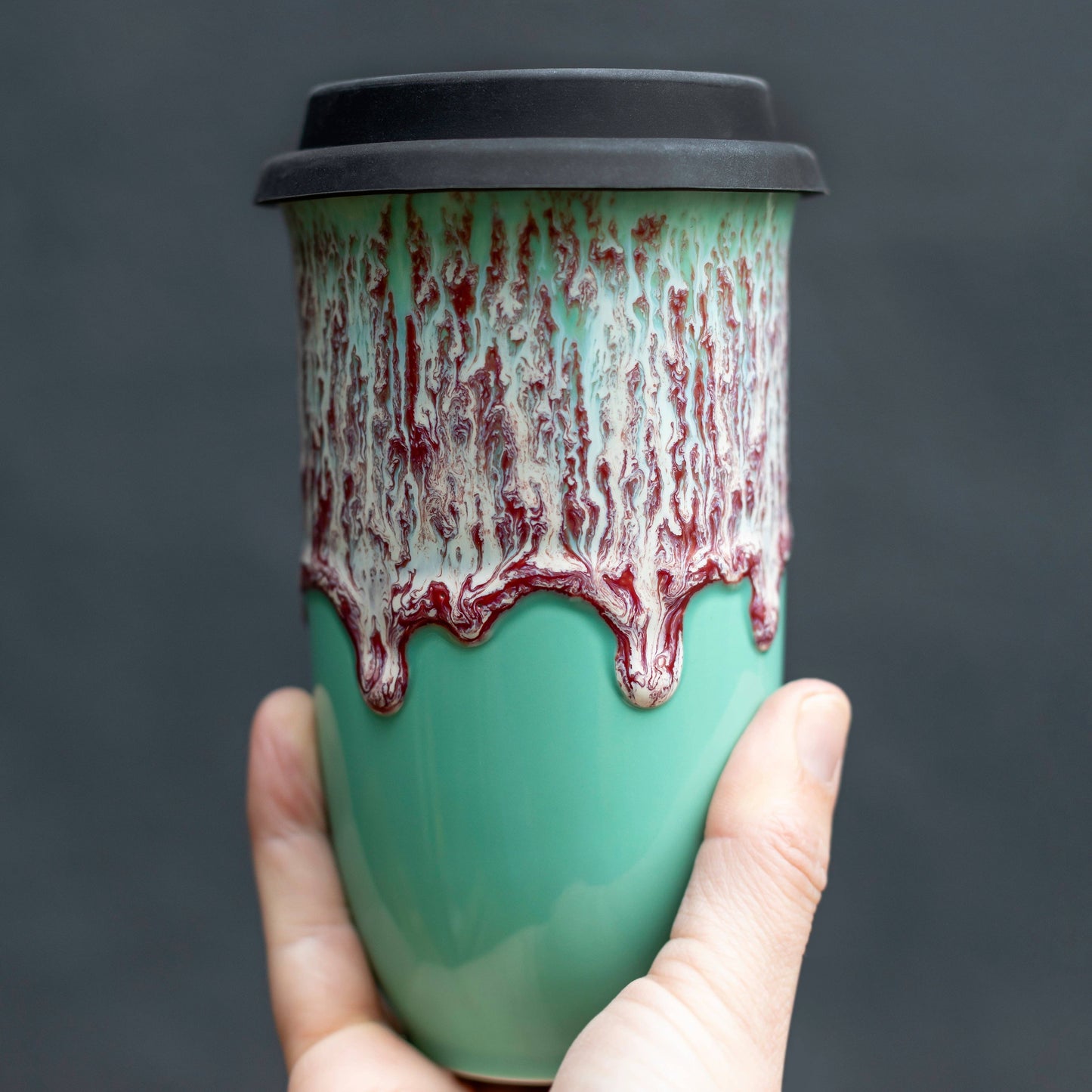 Nebula Ceramic Travel Mug – 16oz with Lid & Sleeve