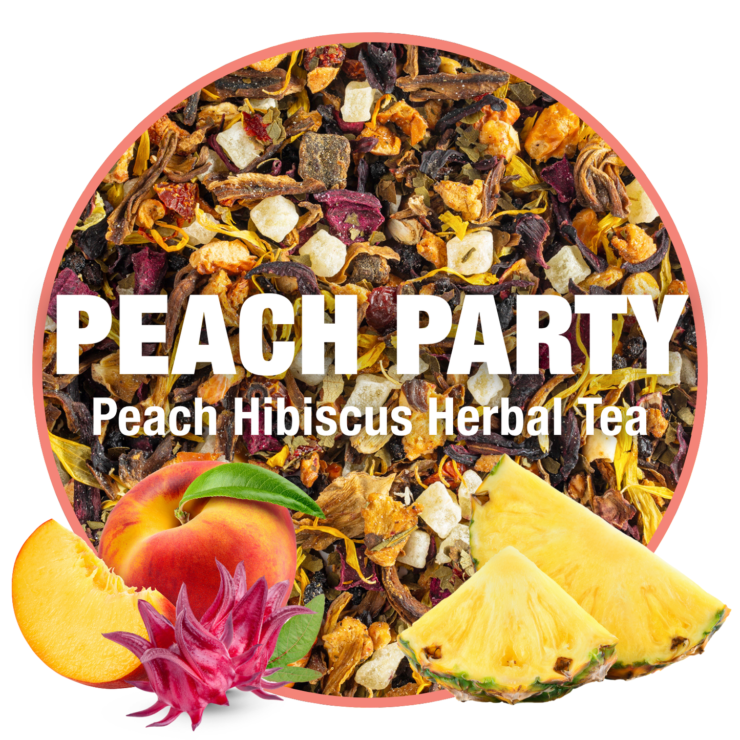 Peach Party - Peach Hibiscus Herbal Tea