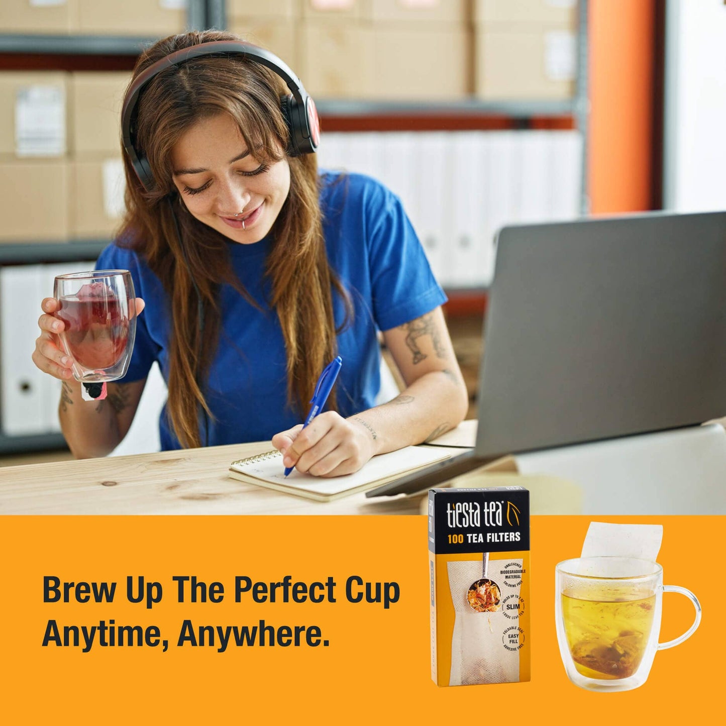 Tea Filters - Biodegradable Loose Leaf Tea Filters (6 Pack)