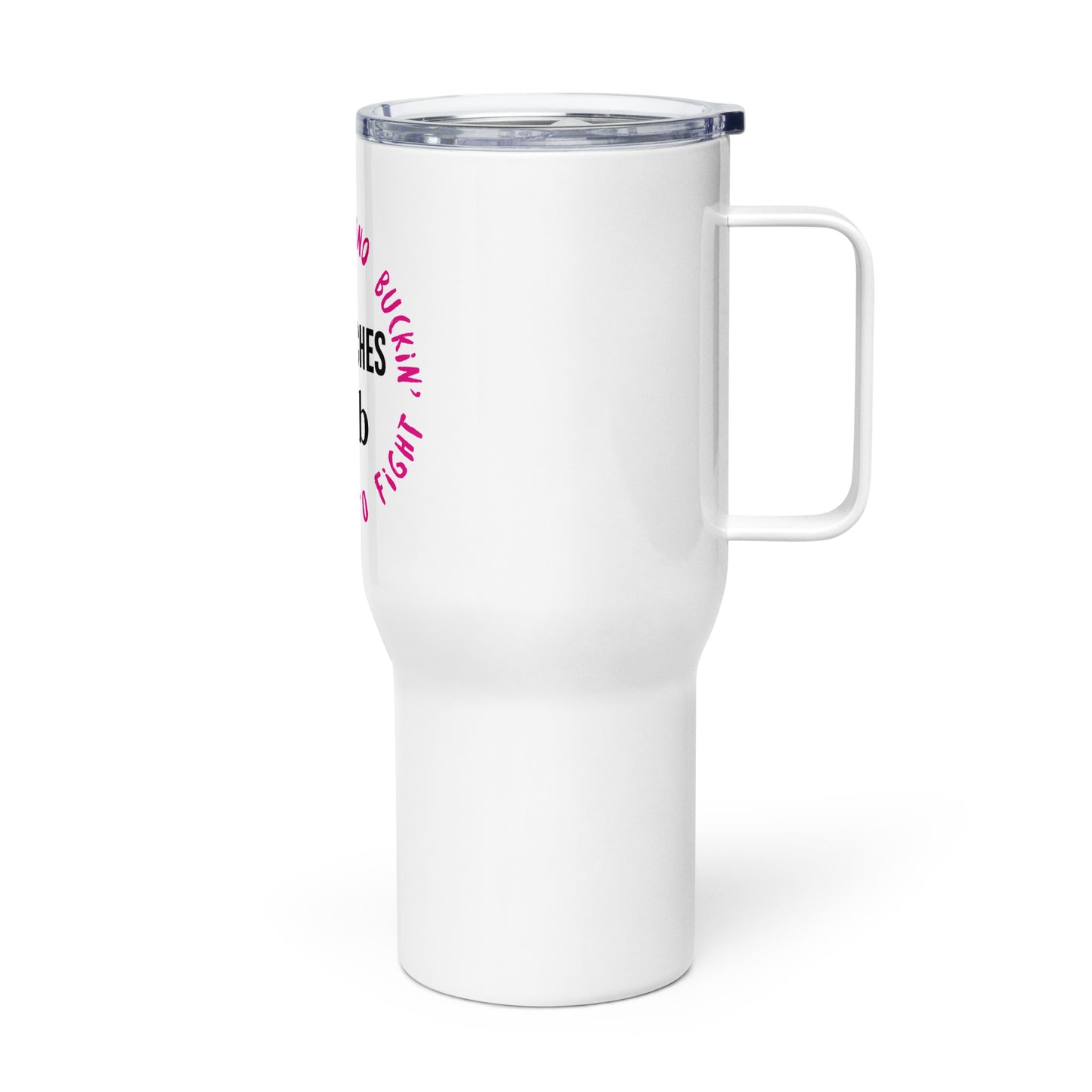 Travel mug with a handle